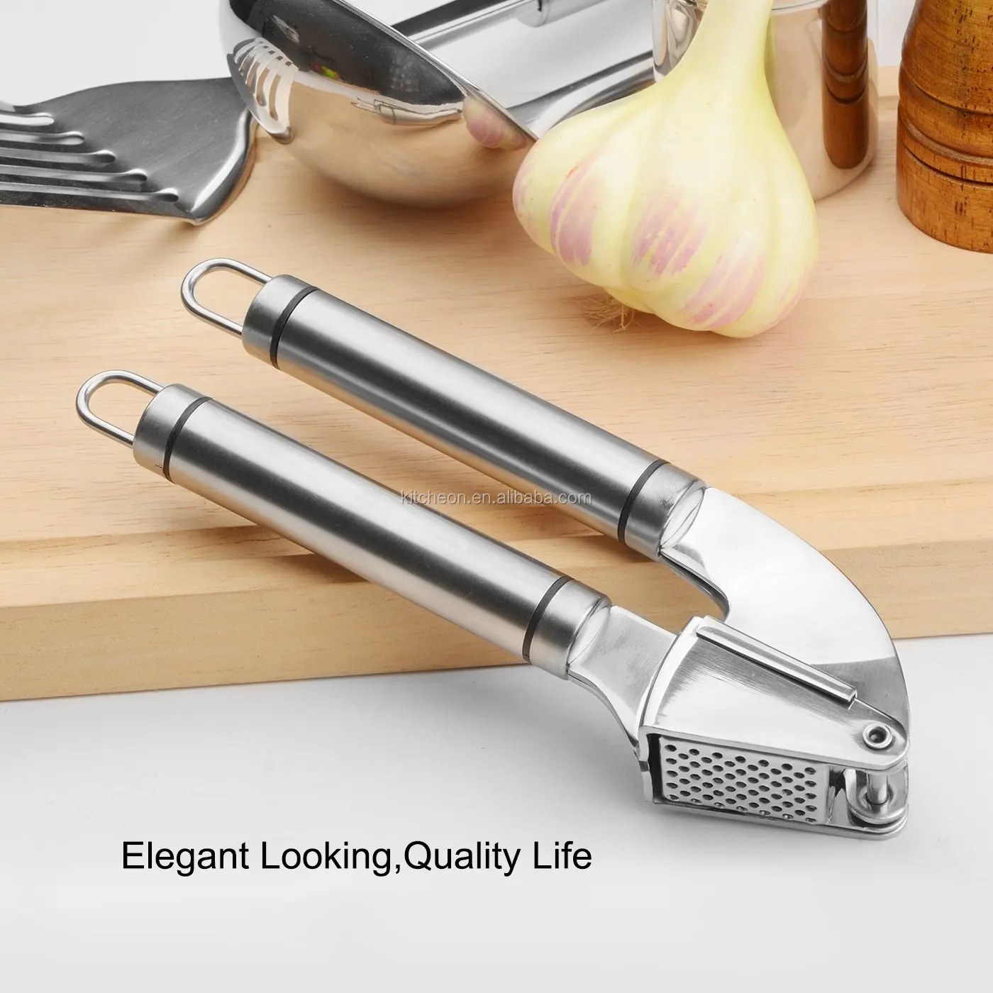 Wholesale Stainless Steel 304 Garlic Press And Peeler Set - Buy Garlic ...