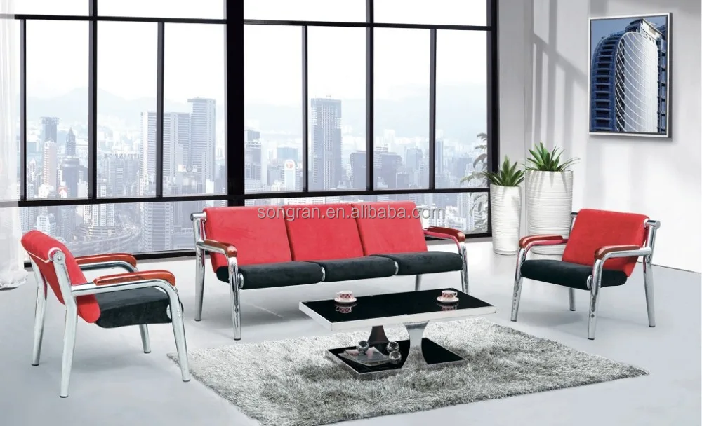 
Factory Outlet Sale Modern Office Reception Sofa With Steel Frame 