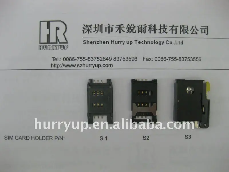 GSM/GPRS module Sim card socket /push push type Simcard holder