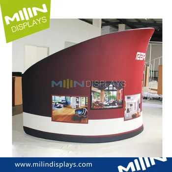 Portable Semi Circle Fold Up Banner Stands Trade Show Cases