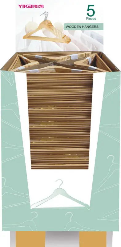 natural color wooden clothes hanger