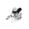 SNS AC Series pneumatic FRL two units air filter regulator oil lubricator with pressure guauge