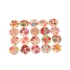 Custom Logo Wood Snap Button Wood Craft Decorative Button For Kid