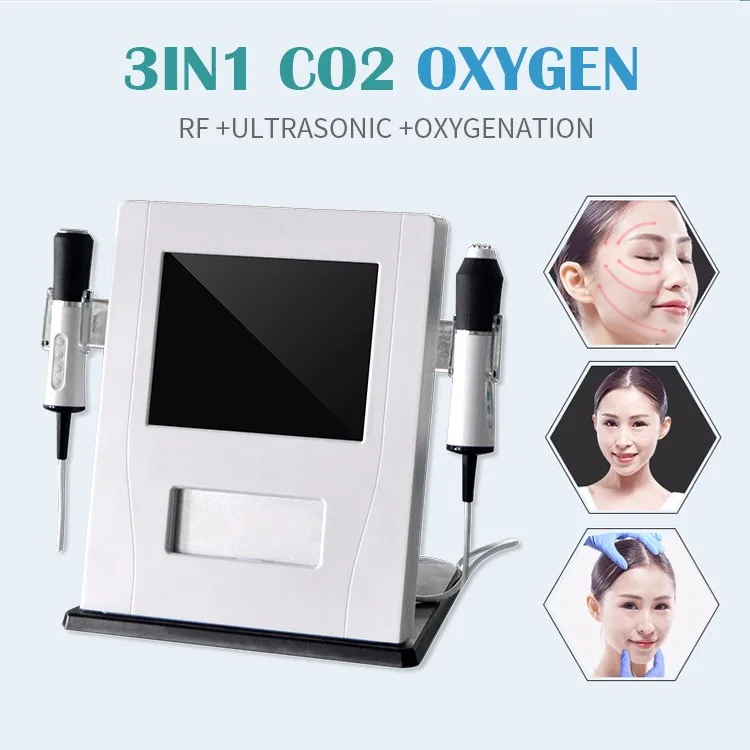 3 in 1 CO2 Bubble Oxygen RF Ultrasound Facial machine skin tightening and cleaning machine TM-HO3.0