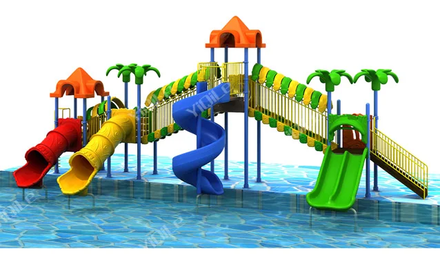 高品质儿童水滑梯组合设备塑料水滑梯户外滑管滑道水上公园户外游戏
