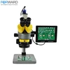 High Precision Trinocular Simul Focal Stereo Microscope With Camera 8 inch Lcd For iPhone IC Repair