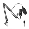 Fifine Metal Condenser Studio Microphone Recording Kit USB Microphone for Computer K780