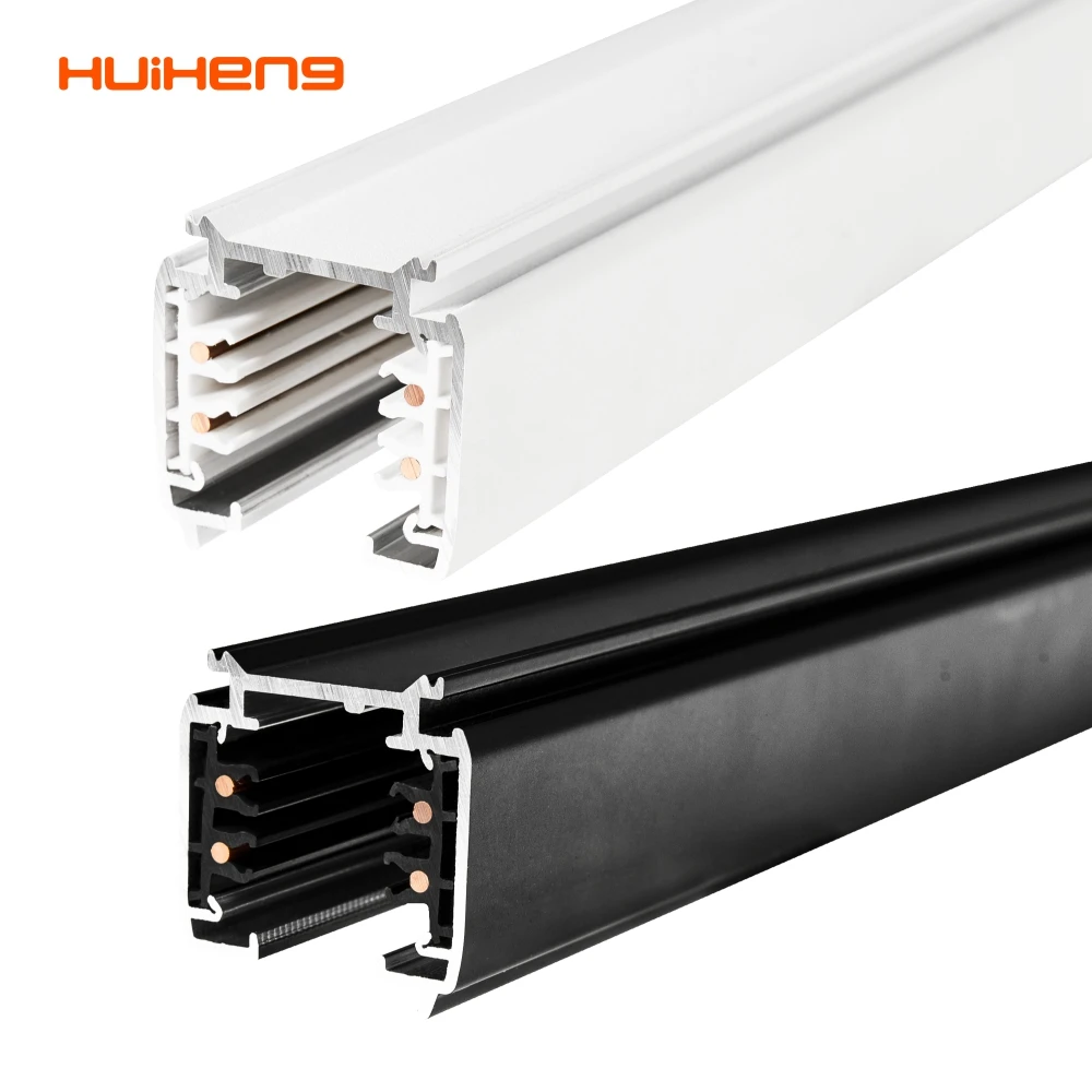 HH49A Accessory Lighting Track System Recessed Aluminum Kbk 1 Meter 3 Wire 3 Phase Led Track Light Rail
