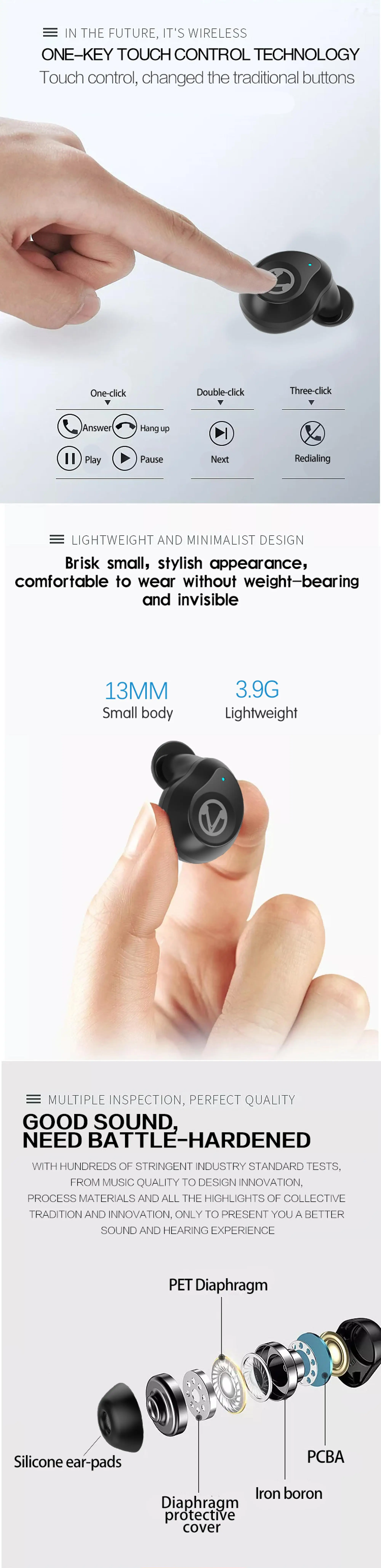 wireless earbuds