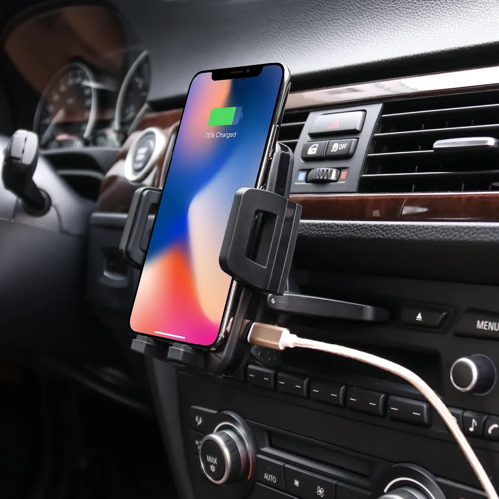 

360-degree rotation car phone holder cd slot for phone, Black