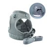 Pet No Pull Step in Small Dog Harness with Leash Soft Breathable Wear-Resistant 100% Cotton Mesh Vest Harness