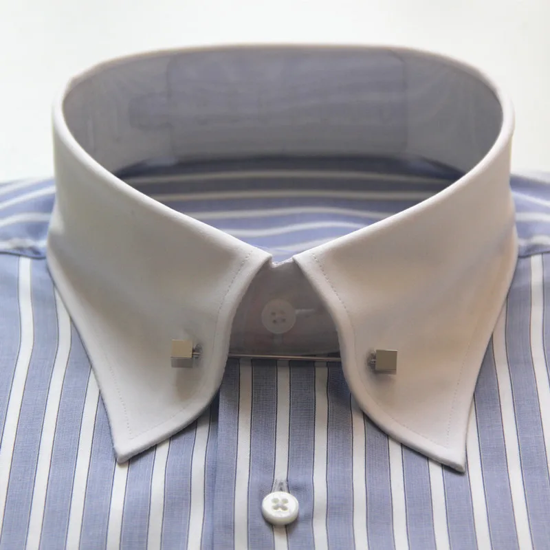 
2019 unique pin collar MTM MENS DRESS SHIRTS 