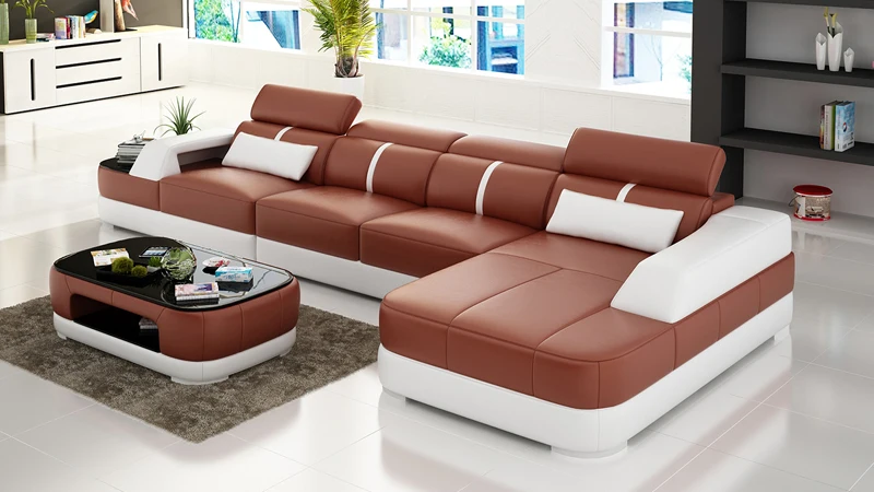 Alibaba Diseño Moderno De Cuero Genuino Estilo Europeo En Forma De L