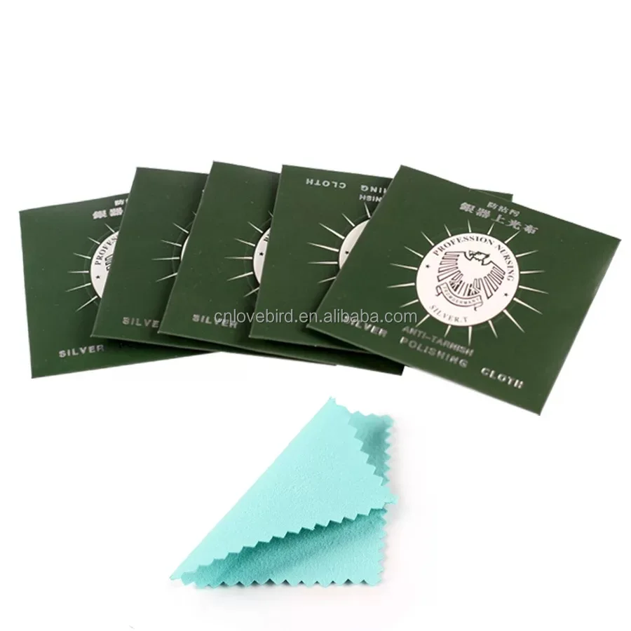 

Free Shipping Chinese Wholesale Anti-tarnish Silver Jewelry Polishing Cloth, Random color