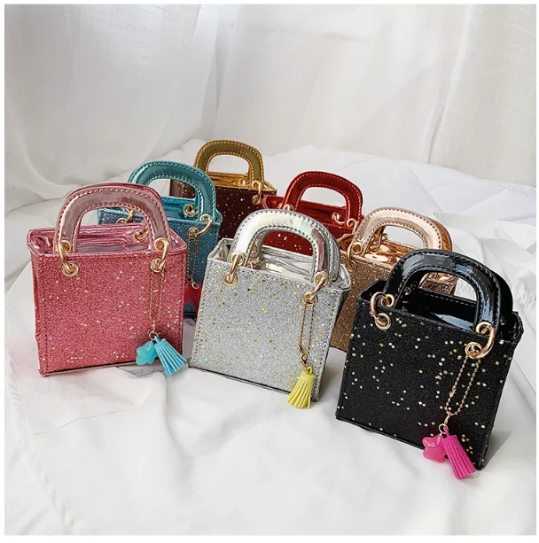 

2019 Newest Style Toddler Baby Messenger Bags Kids Girls Princess Shoulder Bag Handbag Solid Bowknot Princess Coin Purses, As pictures