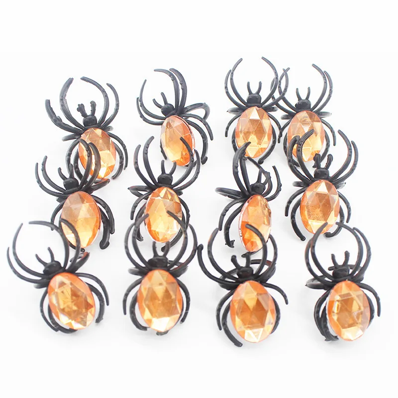 plastic halloween spider rings