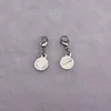 Custom Double Embossed Metal Logo Pendant Charm Tags With Lobster Clasp