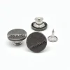 18MM old silver color alloy jeans button with SS plastic post for garment accessories