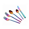 PVD Coated Wedding Gift Cutlery Stainless Steel Rainbow Color Dinnerware