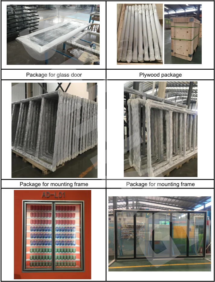 0~8 temperature 2 layers/3 layers tempered glass door for cool room and display chiller for sale 2018