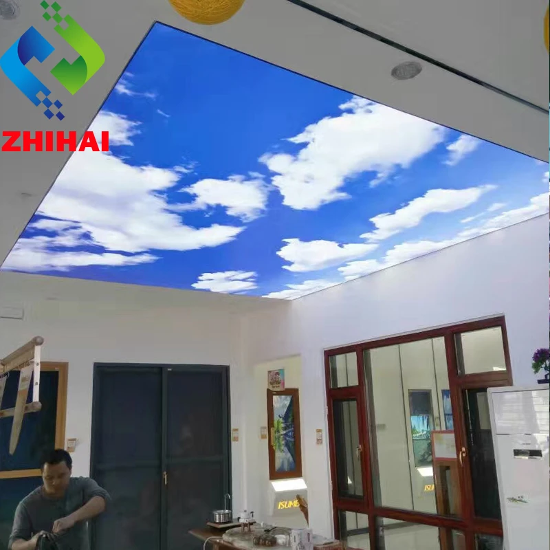 Translucent Pvc Ceiling Film For Interior Mall Hotel Bar Decoration