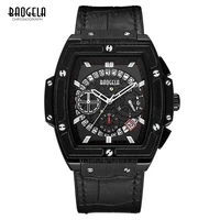 

BAOGELA 1703 Chronograph Watch Mens Sport Quartz Wrist Watches Leather Luxury Brand Date Indicator Waterproof Wristwatches For M