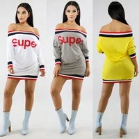 

Super Printed Casual Dress Wide Boat Neck Midi Woman Dresses Vestidos Mujer F20