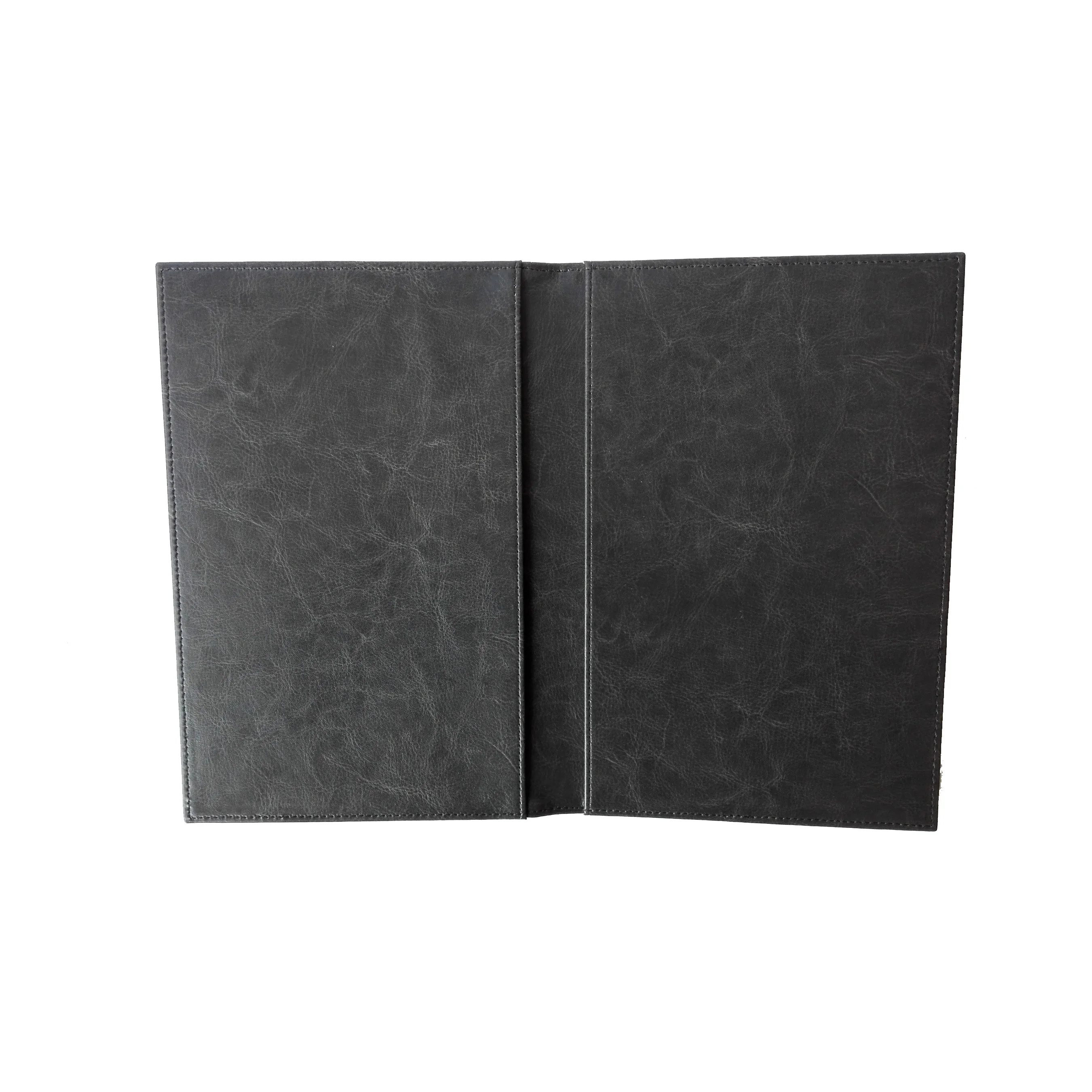 Charcoal Grey Pu Leather A5 Menu Book Folder For Restaurant Buy A5