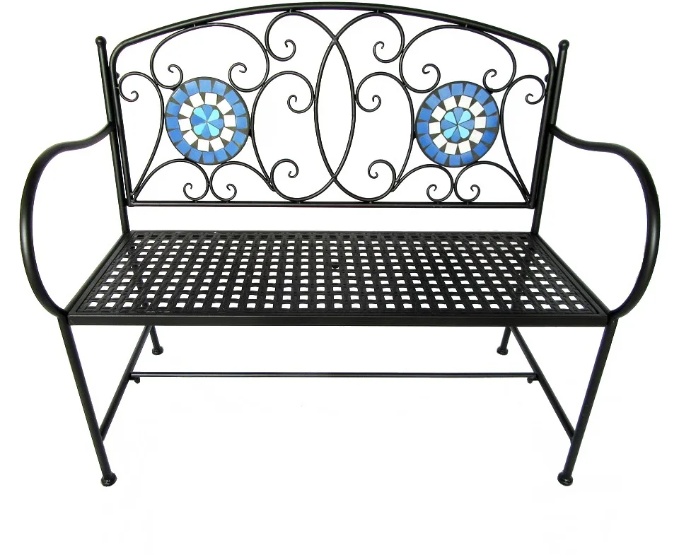 Patio Mosaic Top Metal Iron Garden Bench Buy Garden Bench Iron