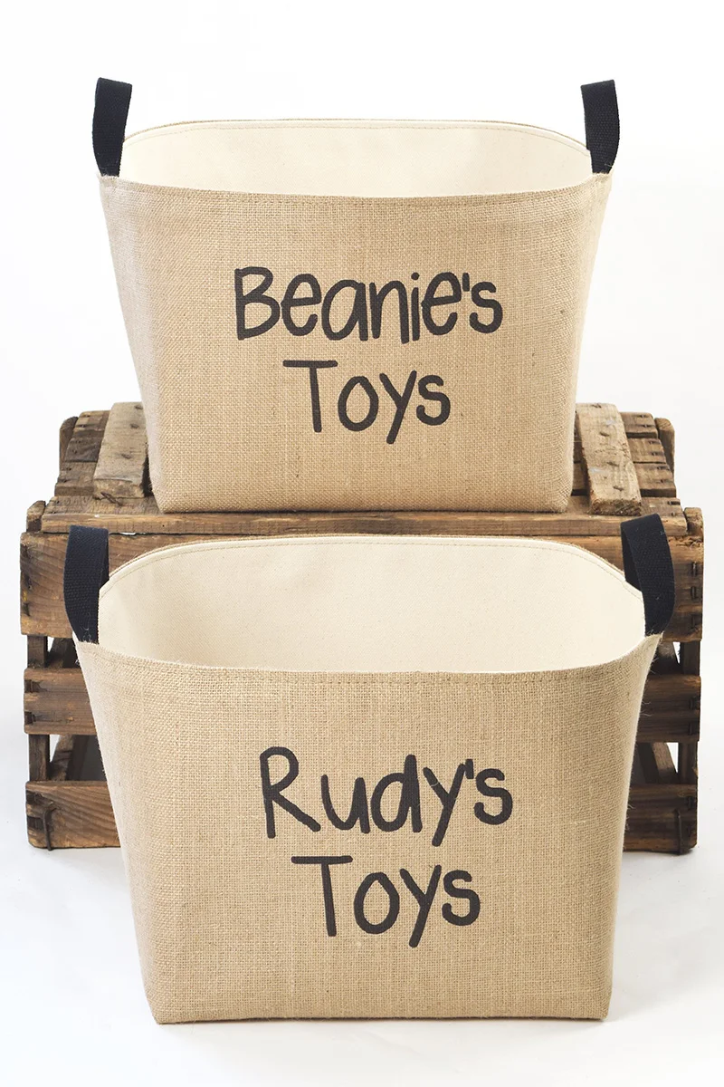 jute toy storage