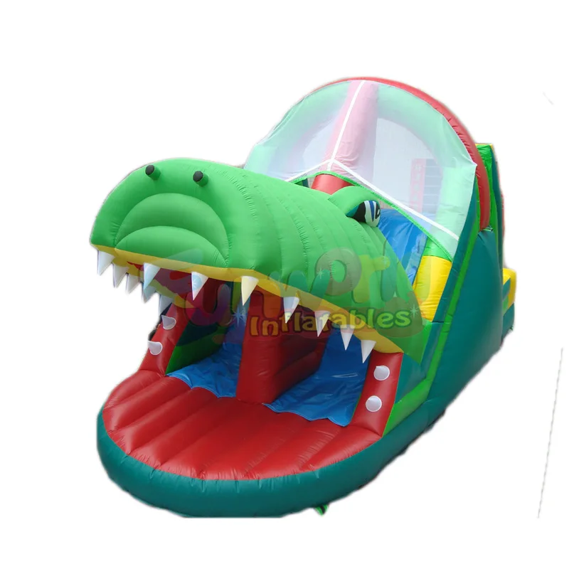 Commercial Inflatable Crocodile Giant Slide N Slip Inflatable Drop