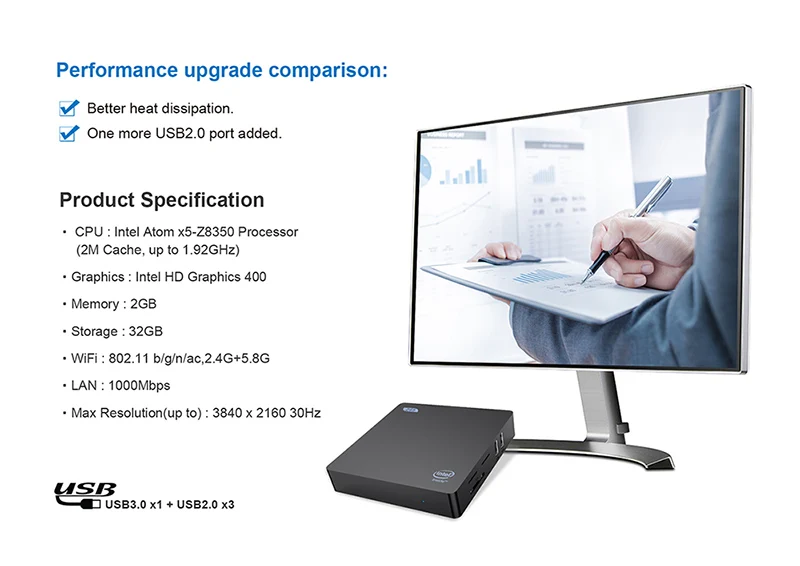 Miraco Z85 portable Intel 2g32g mini PC support dual screen display win10 os 5G Wi-Fi Ubuntu _03.jpg