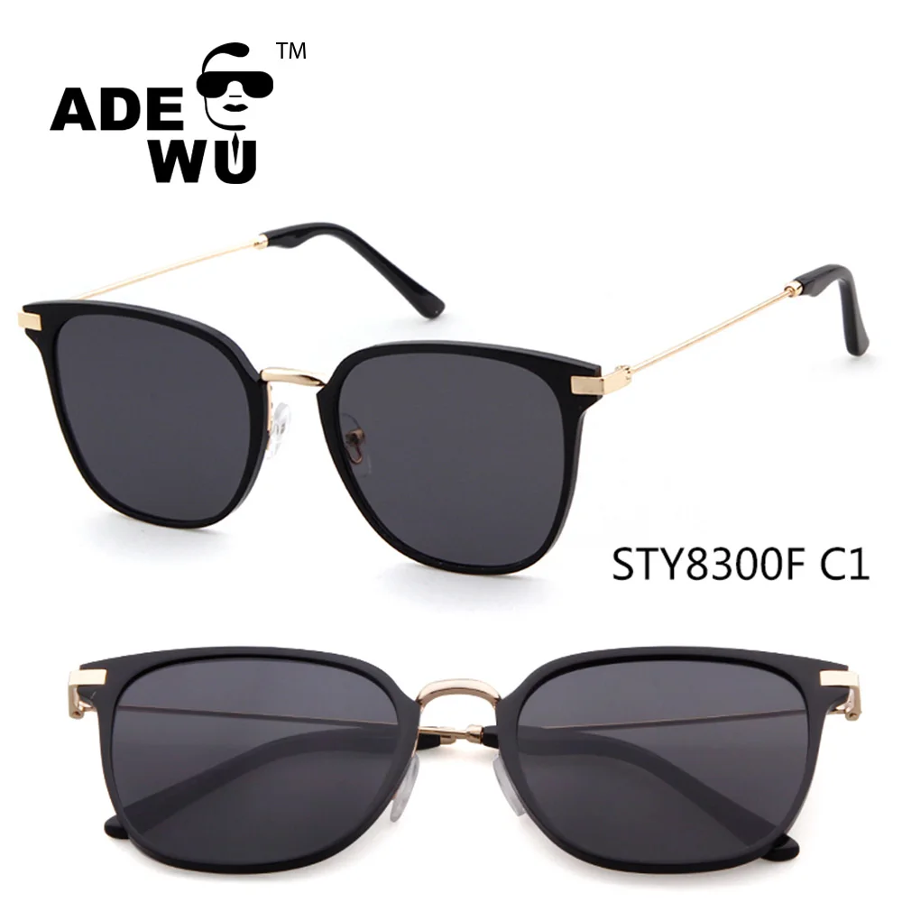 

ADE WU STY8300F korean style square frame sunglasses women mirror, Custom colors