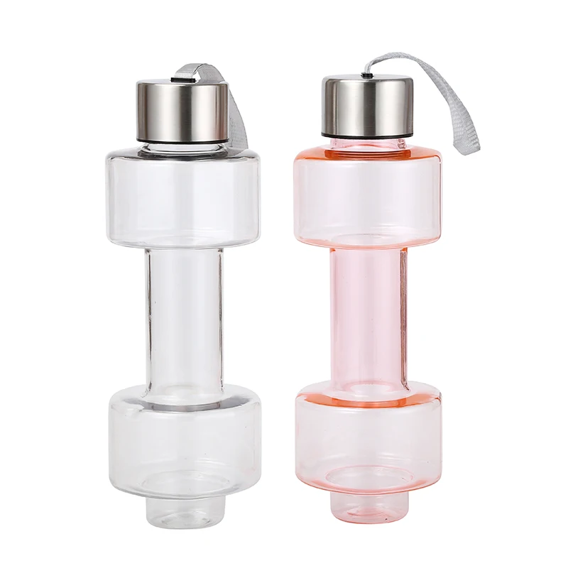 

YXJ033 2019 hot selling 550ml Plastic Dumbbell fitness water bottle Sports water bottle