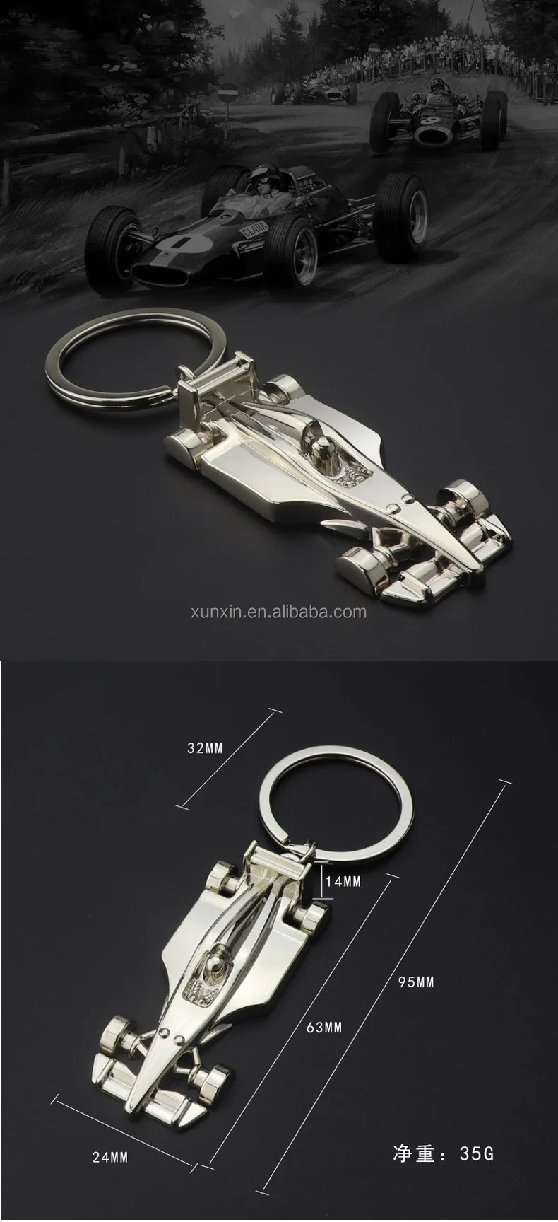 Custom F1 Racing Car Keychains 3d Car Mold Keinring As Promotional