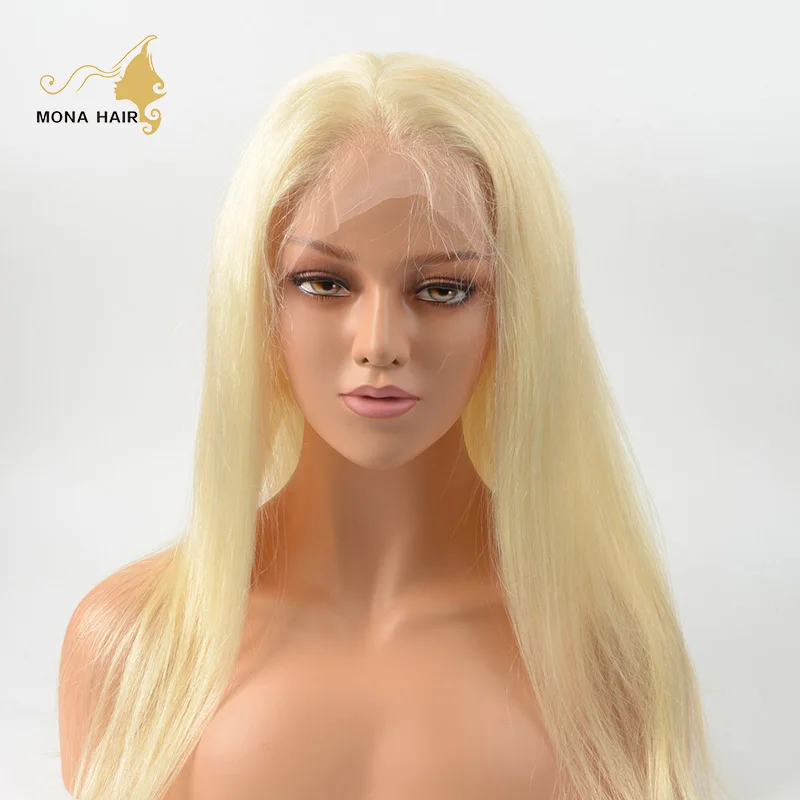 

Raw Virgin Indian Hair Top Quality 613 Human Hair Full Lace Wig Blonde