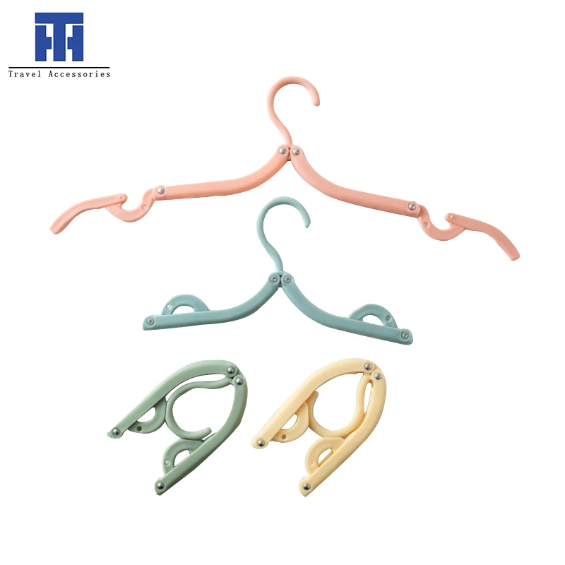 

Wholesale Portable Plastic Folding Clothes Hanger Foldable Cost Hanger for Travel