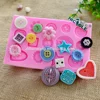 F0562 Button style fondant cake decorating molds/FDA silicone cake baking molds