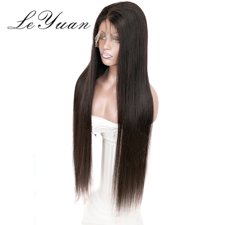 

Silky straight raw indian hair full lace wig with baby hair, Natural