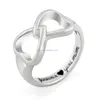 Mothers Ring, Infinity Ring Double Hearts, Promise Ring Foreve Love You Mom Engraved on Inside
