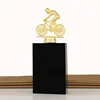 creative customized cycling metal crystal trophy for souvenir