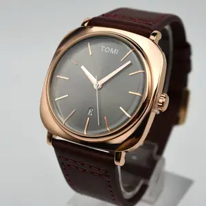2017 New Style TOMI Brand Luxury Fashion Quartz Watch Casual Leather Concise Male Clock Men Dress Watch Gift Business Watch Men