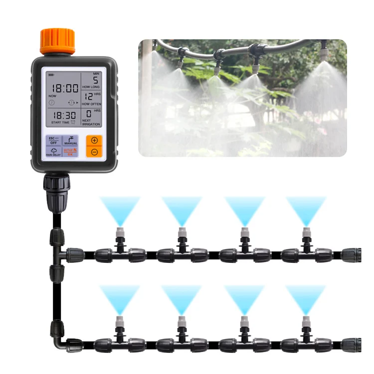 

Home Garden Automatic ABS Plastic Digital Irrigation Tap Water Timer With Large LCD Display, Black