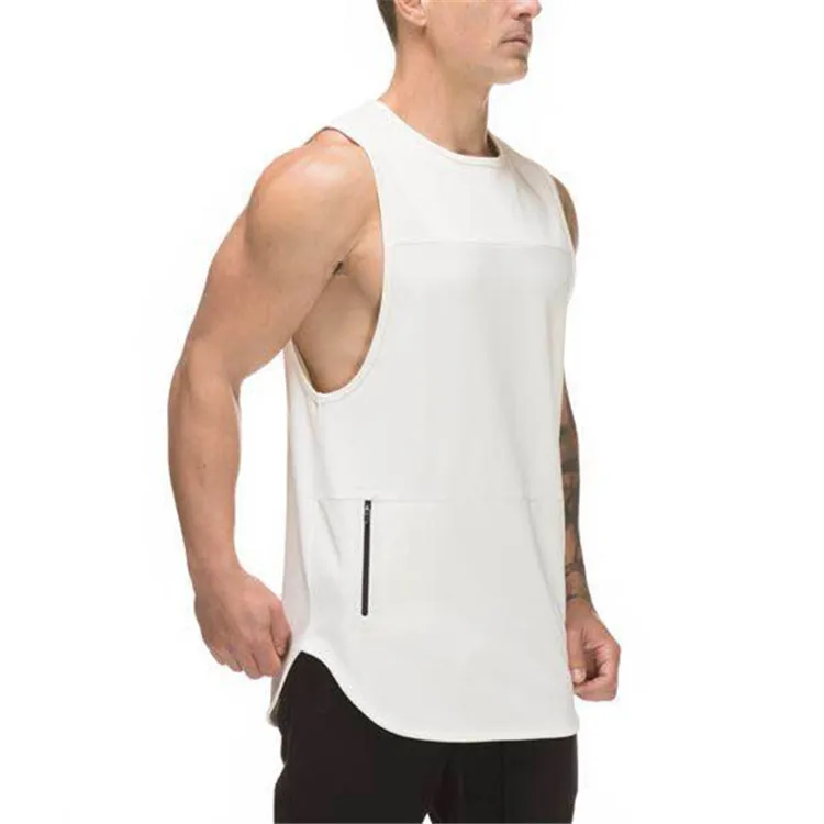 

O neck loose Summer High Quality Running Sportswear Gym T Shirt Custom Tank Top Tracksuit, Black, white,