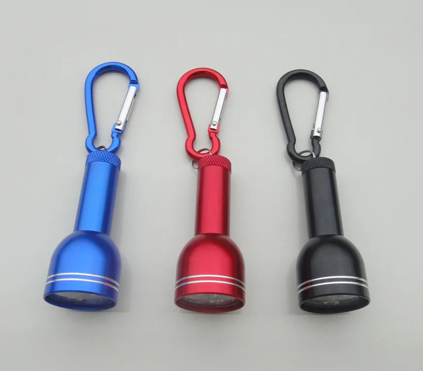 
factory price keychain flashlight metal carabiner keychain led keychain aluminum alloy 