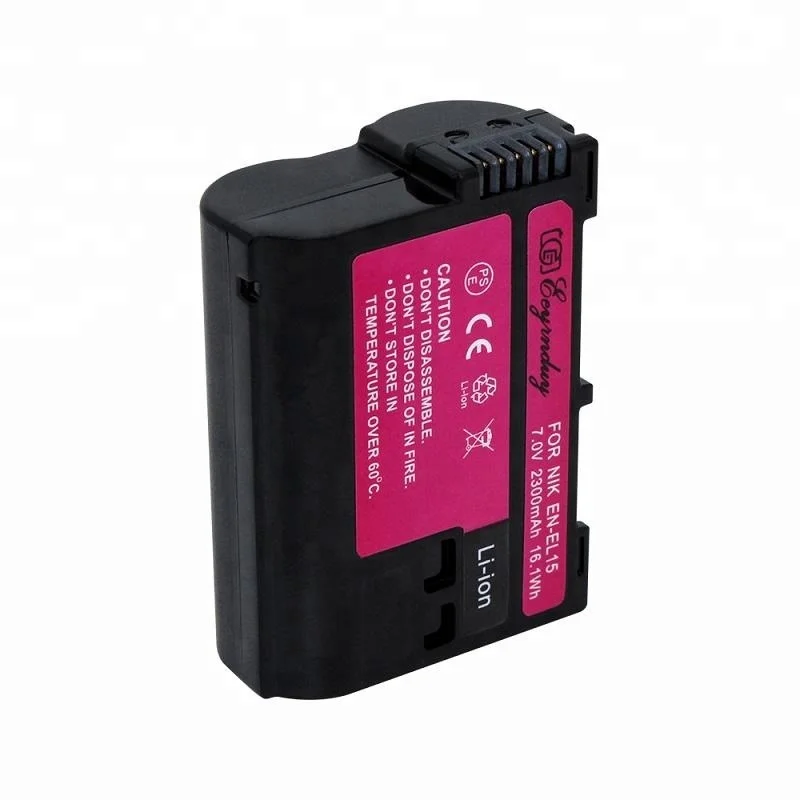 

7v Battery EN-EL15 EN EL15 ENEL15 for Nikon D600 D610 D800 D800E D810 1 v1, Black
