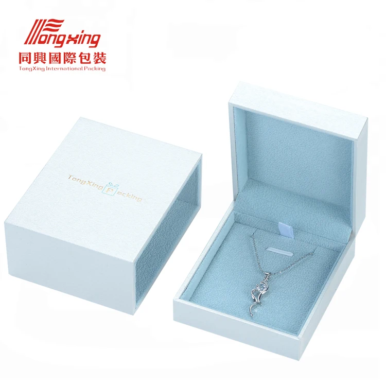 

Hot Selling High End Custom Logo Ivory Gift Packaging Jewelry Box Pendant Necklace Jewellery Boxes for Christmas, Panton full color