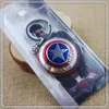 New Stainless Steel Silver Keychain Super Hero The Avengers Captain America Shield Metal Key chain Pendant Key