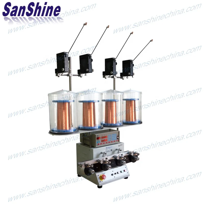 
Obverse four spindles ignition winding automatic coil winding machine 