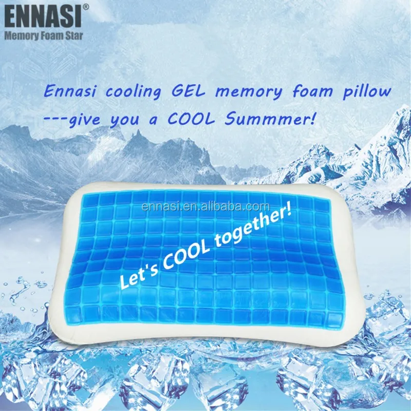 Contour Shape Pillow Gel Cooling Comfortable Memory Foam Pillow With